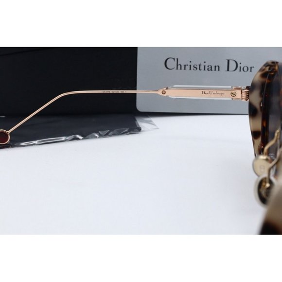 New Christian Dior Umbrage 0X3 HM3 Round Havana Gold Sunglasses Pink Lens - Picture 11 of 12